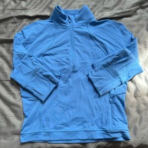 BRAND NEW Lululemon Ready to Rulu cropped half zip Blue Nile